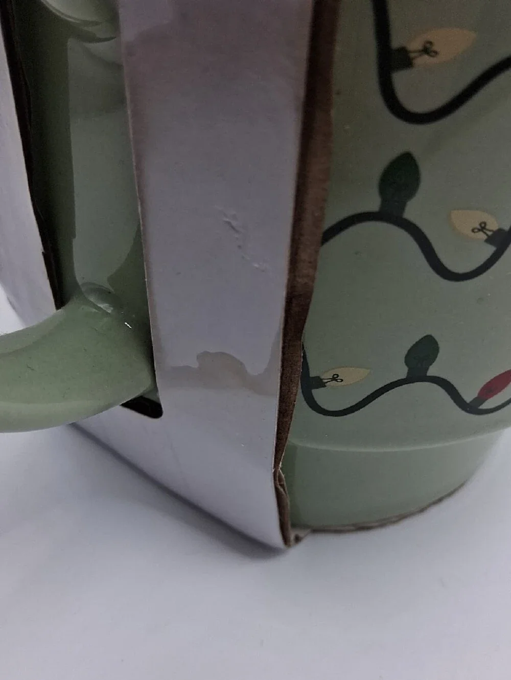 Holiday Mug Set - 'Tis The Season White & Green Ceramic Duo